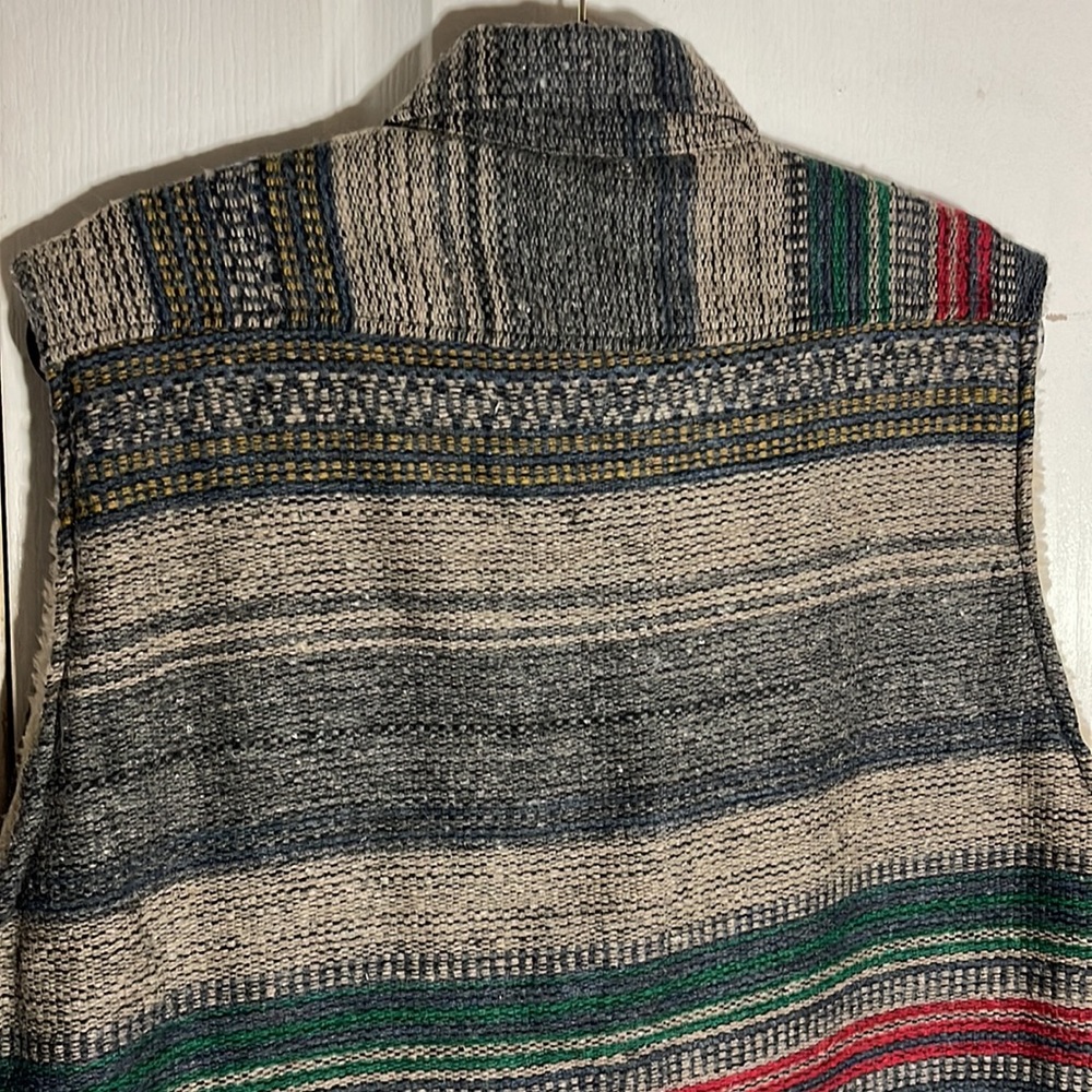 Exclusive Paragraff clothing Co wool blend Sherpa lined Size Large long vest - Picture 8 of 12